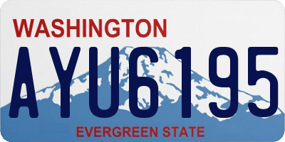WA license plate AYU6195