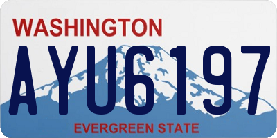 WA license plate AYU6197