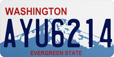 WA license plate AYU6214