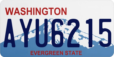 WA license plate AYU6215