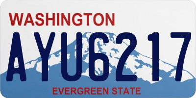 WA license plate AYU6217
