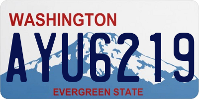 WA license plate AYU6219