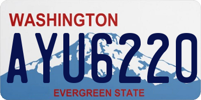 WA license plate AYU6220