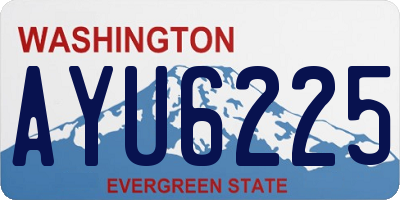 WA license plate AYU6225