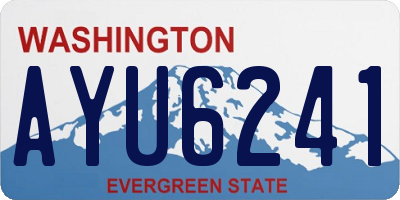 WA license plate AYU6241