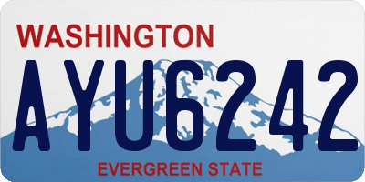 WA license plate AYU6242