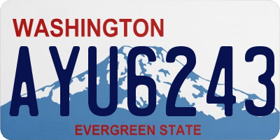 WA license plate AYU6243