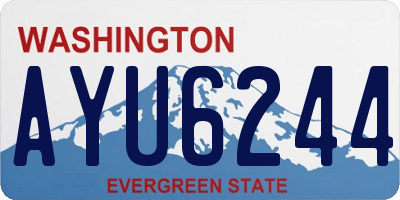 WA license plate AYU6244