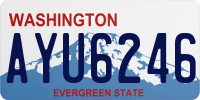 WA license plate AYU6246