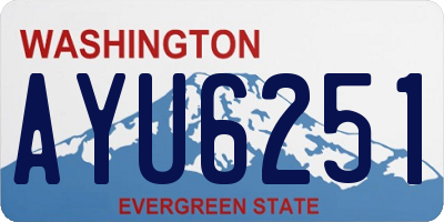 WA license plate AYU6251