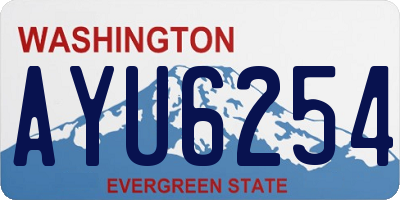 WA license plate AYU6254