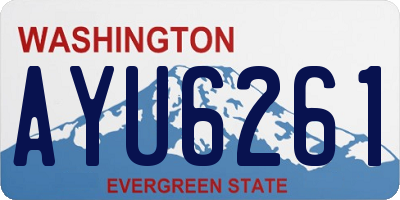 WA license plate AYU6261