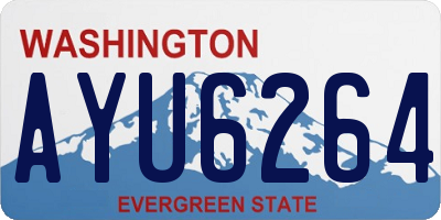 WA license plate AYU6264