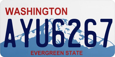 WA license plate AYU6267