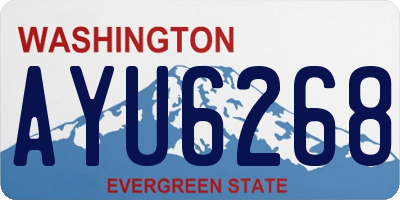 WA license plate AYU6268