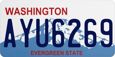 WA license plate AYU6269