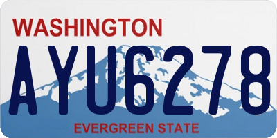 WA license plate AYU6278