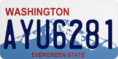 WA license plate AYU6281