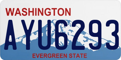WA license plate AYU6293