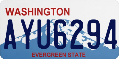 WA license plate AYU6294
