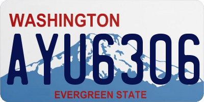 WA license plate AYU6306