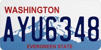 WA license plate AYU6348
