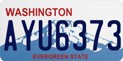 WA license plate AYU6373