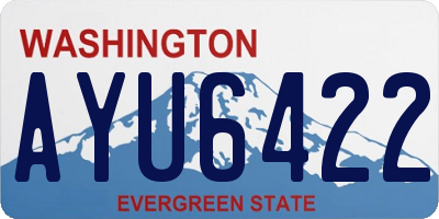 WA license plate AYU6422