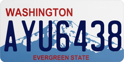 WA license plate AYU6438