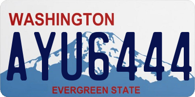 WA license plate AYU6444