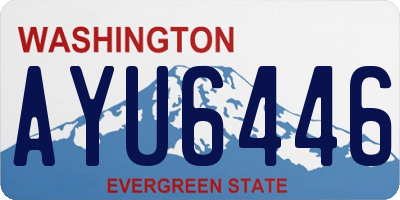 WA license plate AYU6446