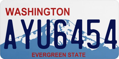 WA license plate AYU6454