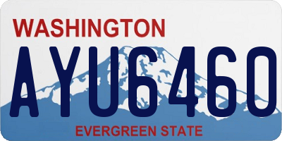 WA license plate AYU6460