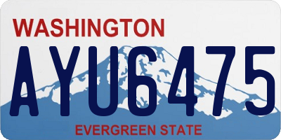 WA license plate AYU6475