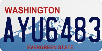 WA license plate AYU6483