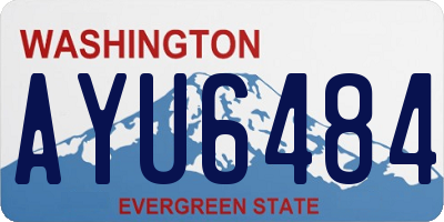 WA license plate AYU6484