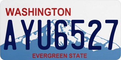 WA license plate AYU6527