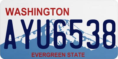 WA license plate AYU6538