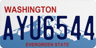 WA license plate AYU6544