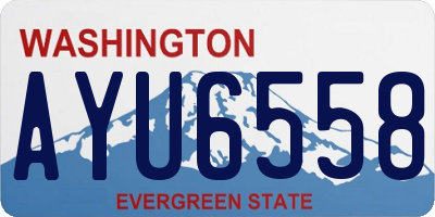 WA license plate AYU6558