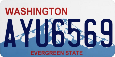 WA license plate AYU6569
