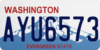 WA license plate AYU6573