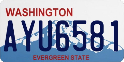 WA license plate AYU6581