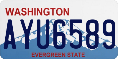 WA license plate AYU6589