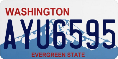 WA license plate AYU6595
