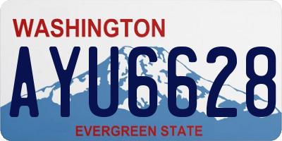 WA license plate AYU6628