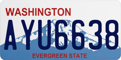 WA license plate AYU6638