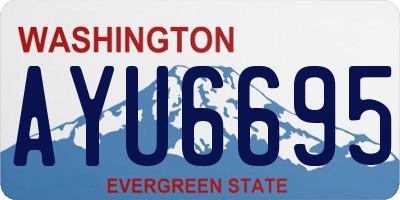 WA license plate AYU6695