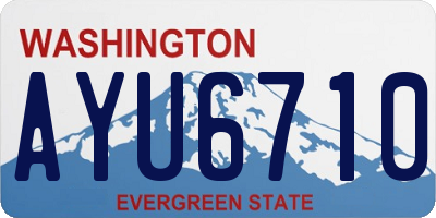 WA license plate AYU6710