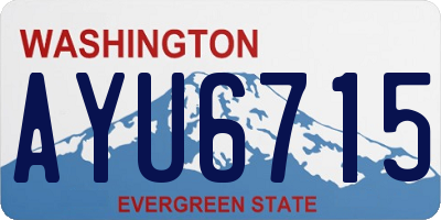 WA license plate AYU6715